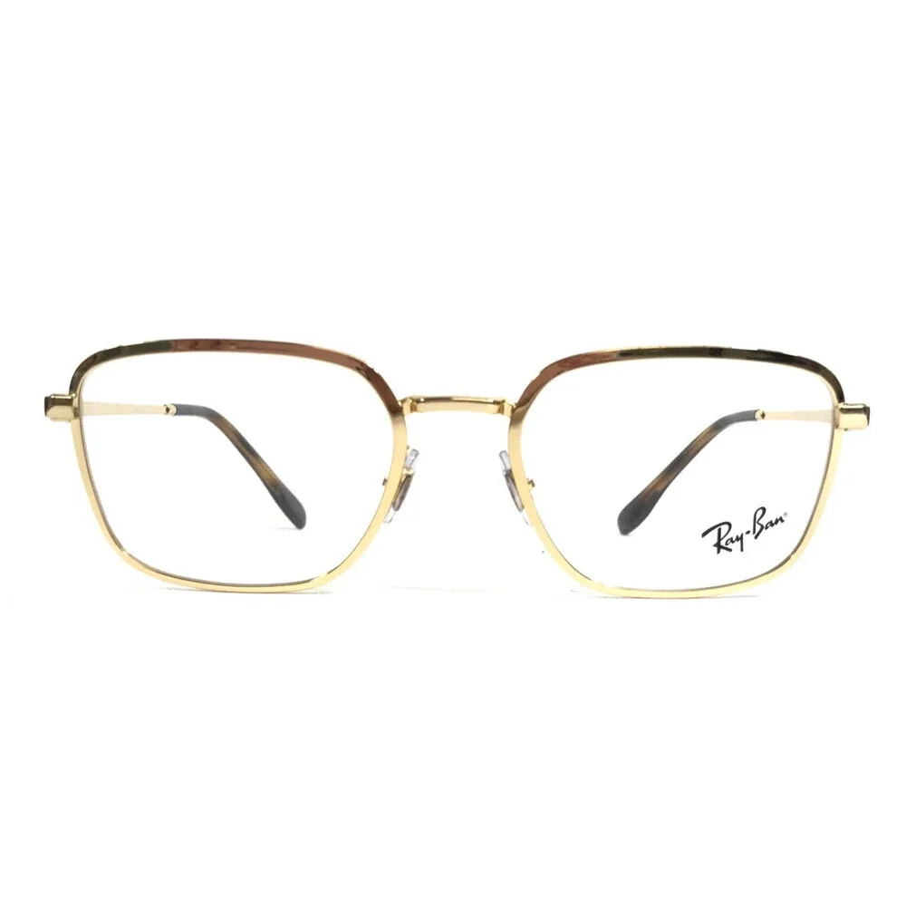 Ray-Ban Eyeglasses Frames RB6511 2500 Arista Gold Rectangle Full Rim 53-19-145